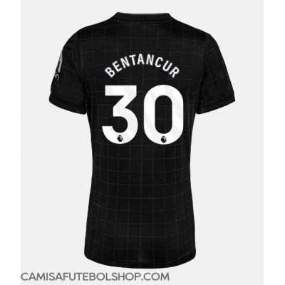 Camisa de time de futebol Tottenham Hotspur Rodrigo Bentancur #30 Replicas 2º Equipamento Feminina 2025-26 Manga Curta Camisa de time de futebol Tottenham Hotspur Rodrigo Bentancur #30 Replicas 2º Equipamento Feminina 2025-26 Manga Curta